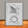 1889 Hopkins Fireman's Hat Patent Print - UNFRAMED