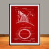1889 Hopkins Fireman's Hat Patent Print - UNFRAMED