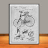 1889 Jeffery Velocipede Bicycle Patent Print - UNFRAMED