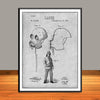1889 Richet Fireman's Mask Patent Print - UNFRAMED