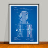 1889 Tesla Electro Magnetic Motor Patent Print - UNFRAMED