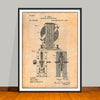 1889 Tesla Electro Magnetic Motor Patent Print - UNFRAMED