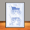 1889 W.H. Richardson Childs Carriage Patent Print - Unframed