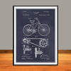 1890 Rice Antique Bicycles Patent Print - UNFRAMED