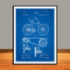 1890 Rice Antique Bicycles Patent Print - UNFRAMED