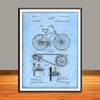 1890 Rice Antique Bicycles Patent Print - UNFRAMED
