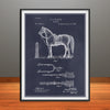 1890 Blakie Horse Harness Patent Print - Unframed