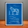 1890 Blakie Horse Harness Patent Print - Unframed