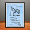 1890 Blakie Horse Harness Patent Print - Unframed