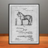 1890 Blakie Horse Harness Patent Print - Unframed