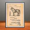 1890 Blakie Horse Harness Patent Print - Unframed