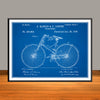 1890 Hanson & Lobben Velocipede Patent Print - Unframed