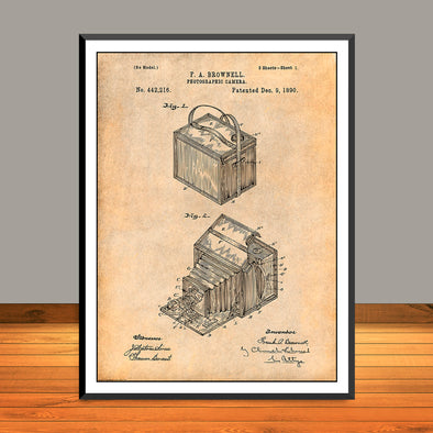 1890 Kodak Brownell Camera Patent Print - Unframed