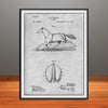 1890 Phelps Horse Harness Patent Print - Unframed