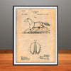 1890 Phelps Horse Harness Patent Print - Unframed