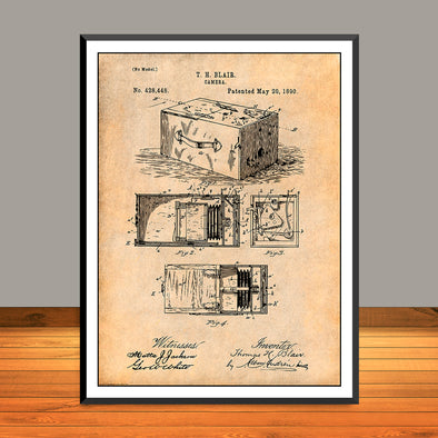 1890 Thomas Blair Camera Patent Print - Unframed