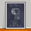 1891 Toilet Paper Roll Patent drawing on a blackboard background, unframed art print.