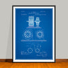 1891 Tesla Electro Magnetic Motor Patent Print - UNFRAMED