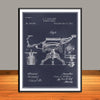 1891 Barber Chair Patent Print - Unframed
