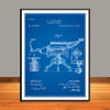 1891 Barber Chair Patent Print - Unframed