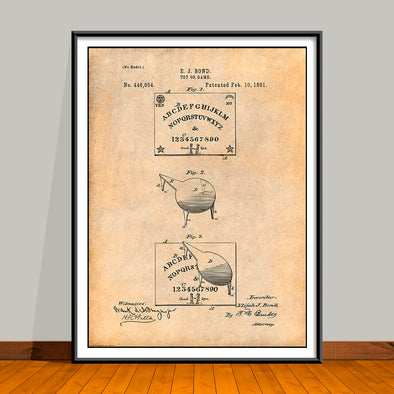1891 Ouija Board Patent Print - UNFRAMED