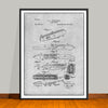 1891 Pocket Knife with clap Patent Print - Unframed