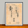 1891 Tattooing Machine Patent Print - Unframed