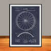 1892 Bicycle Wheel Patent Print - Unframed