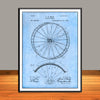 1892 Bicycle Wheel Patent Print - Unframed