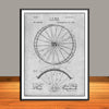 1892 Bicycle Wheel Patent Print - Unframed