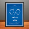 1892 Brown Horseshoe Patent Print - Unframed