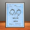 1892 Brown Horseshoe Patent Print - Unframed