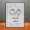 1892 Brown Horseshoe Patent Print - Unframed