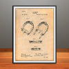 1892 Brown Horseshoe Patent Print - Unframed