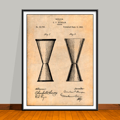 1893 Jigger Patent Print - Unframed