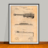 1893 Stratton & Son Acoustic Guitar Patent Print - Unframed
