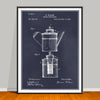 1894 Coffee Percolator Patent drawing on a blackboard background, unframed art print.