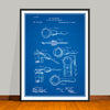 1894 Bottle Cap Opener Patent Print - UNFRAMED