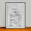 1894 Bottle Cap Opener Patent Print - UNFRAMED