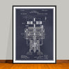 1894 Tesla Electrical Generator Patent Print - UNFRAMED