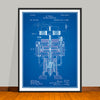 1894 Tesla Electrical Generator Patent Print - UNFRAMED