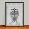 1894 Tesla Electrical Generator Patent Print - UNFRAMED