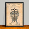 1894 Tesla Electrical Generator Patent Print - UNFRAMED