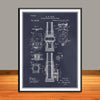 1895 Ross Fire Hose Nozzle Patent Print - Unframed