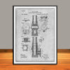 1895 Ross Fire Hose Nozzle Patent Print - Unframed