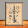 1895 Ross Fire Hose Nozzle Patent Print - Unframed