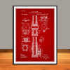 1895 Ross Fire Hose Nozzle Patent Print - Unframed