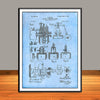 1895 Rudolf Diesel Engine Patent Print - UNFRAMED