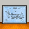 1896 Steam Shovel Patent Print - Unframed