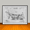 1896 Steam Shovel Patent Print - Unframed